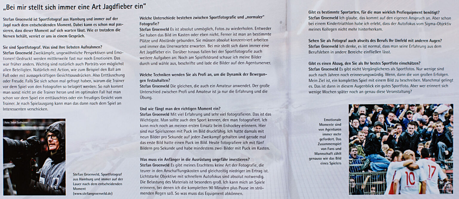 Meine Antworten zur Sportfotografie in der neuen Zeitung fotoPRO