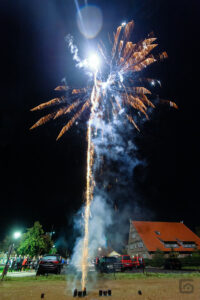 Feuerwerk bei einer Hochzeit im alten Land