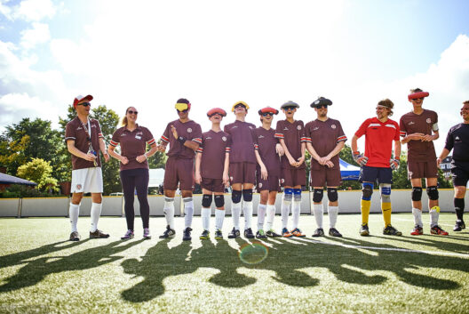 Das Team vom FC St. Pauli hat Spaß