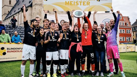 Offizieller Fototermin mit dem neuen deutschen Meister